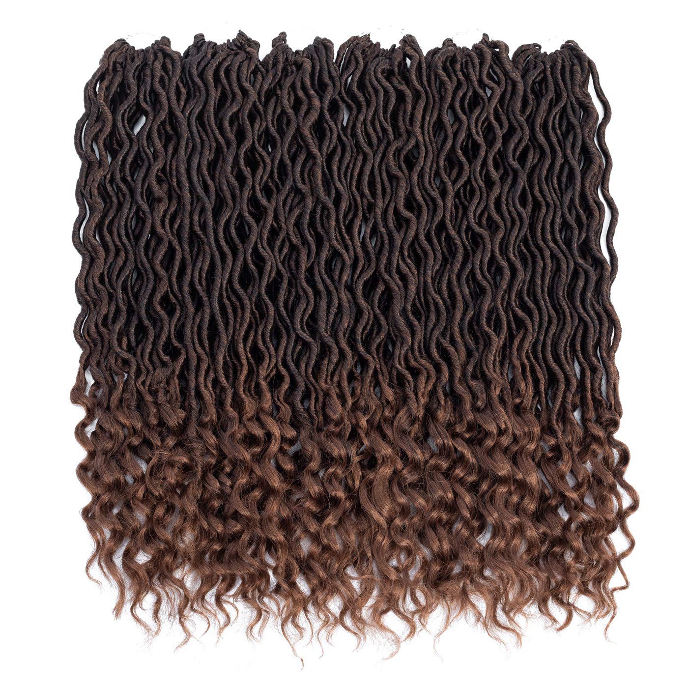 YAOARA Faux Locs Crochet Hair 18 Inch Most Natural Nu Soft Locs Crochet Braids 6 Packs Curly Wavy Goddess Locs Synthetic Hair Hair Extensions YAOARA Faux Locs Crochet Hair 18 Inch Most Natural Nu Soft Locs Crochet Braids 6 Packs Curly Wavy Goddess Locs Synthetic Hair Hair Extensions